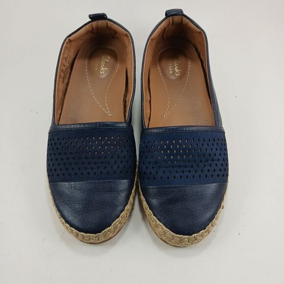 Clarks Artisan Women's Reeney Helen Slip On Espadrilles Comfort w/ Juit Blue 7.5 - Picture 5 of 10